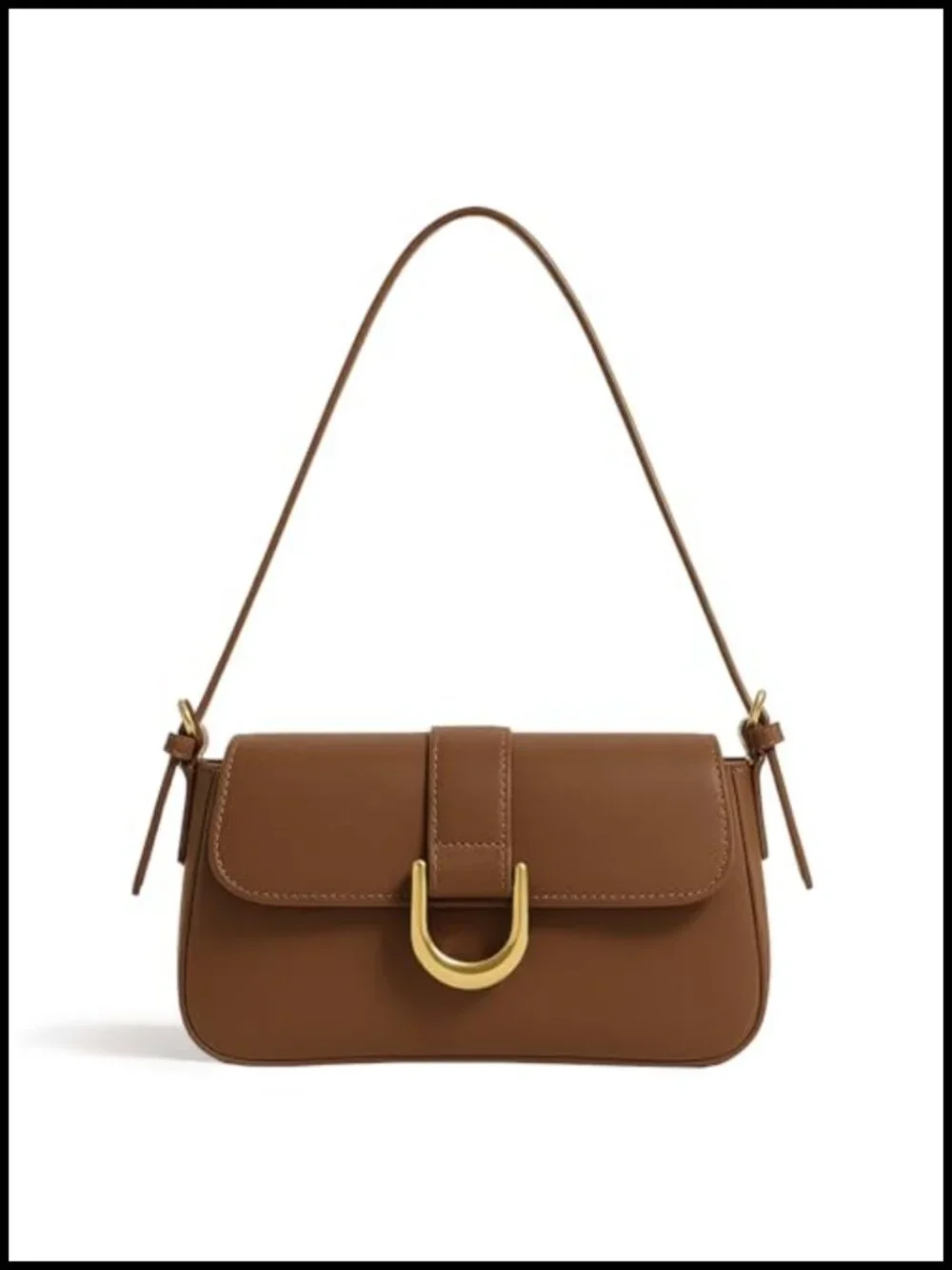 PU Leather Vintage Hobo Bag with 2 Adjustable Straps, Small Shoulder Purse